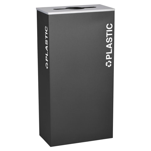 Ex-Cell Kaiser Classic Kaleidoscope 17 Gallon XL Plastic Recycling Receptacle, Black